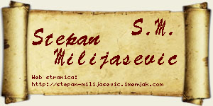 Stepan Milijašević vizit kartica